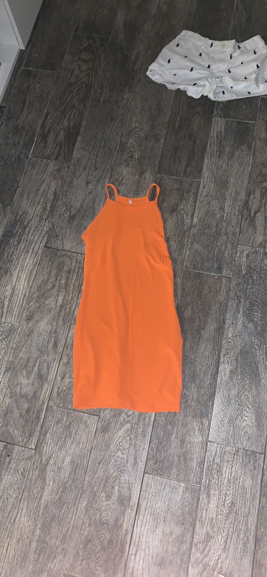Orange tank dress