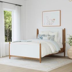Flexsteel King Upholstered Panel Bed — New Open Box — $500