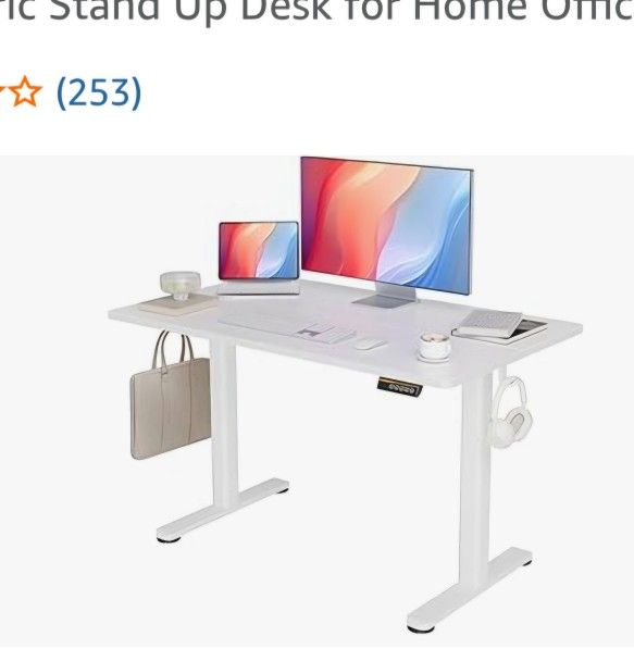 Standing Adjustible Height Desk White Color