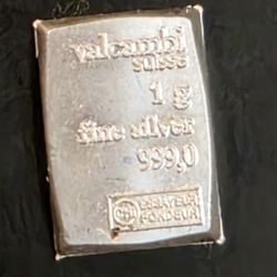 Valcambi Suisse 1g Silver bar 