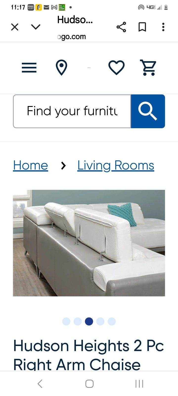 White Leather Gray Trim Sectional  And Matching Electric Recliner 