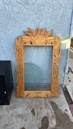 Wood Frame/ Hand Carved