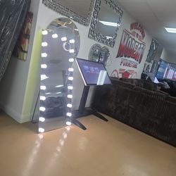 Vanitii Brand BODY MIRROR WITH HOLLYWOOD BULBS AND RGB LIGHTS 