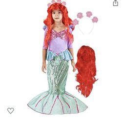 Girls Halloween Costume Ariel 5-6T