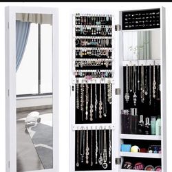 Full Length Mirror With Jewelry Storage 