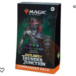 Magic: The Gathering Outlaws of Thunder Junction Commander Deck - Grand Larceny (100-Card Deck, 2-Card Collector Booster Sample Pack + Accessories)


