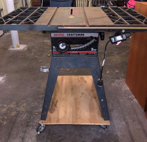Sears Craftsman Saw With Stand On Wheels 3 Hp 10 Inch Belt 149 00 For Sale In Omaha Ne Offerup