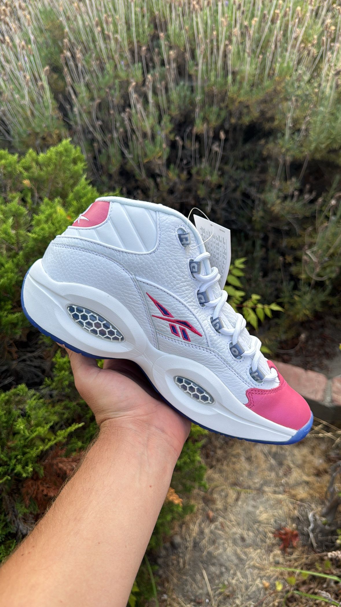 Reebok Question Mid Eric Emmanuel Pink Toe Size 8.5 Men Brand New