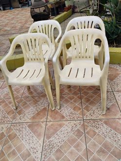 Set plastics chairs