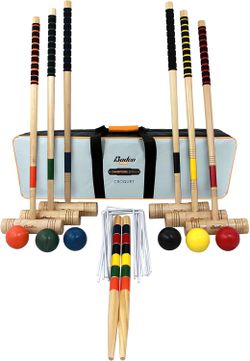 67th Ave & Happy Valley - 6-Player Champions Croquet Set with Soft Grip Handles