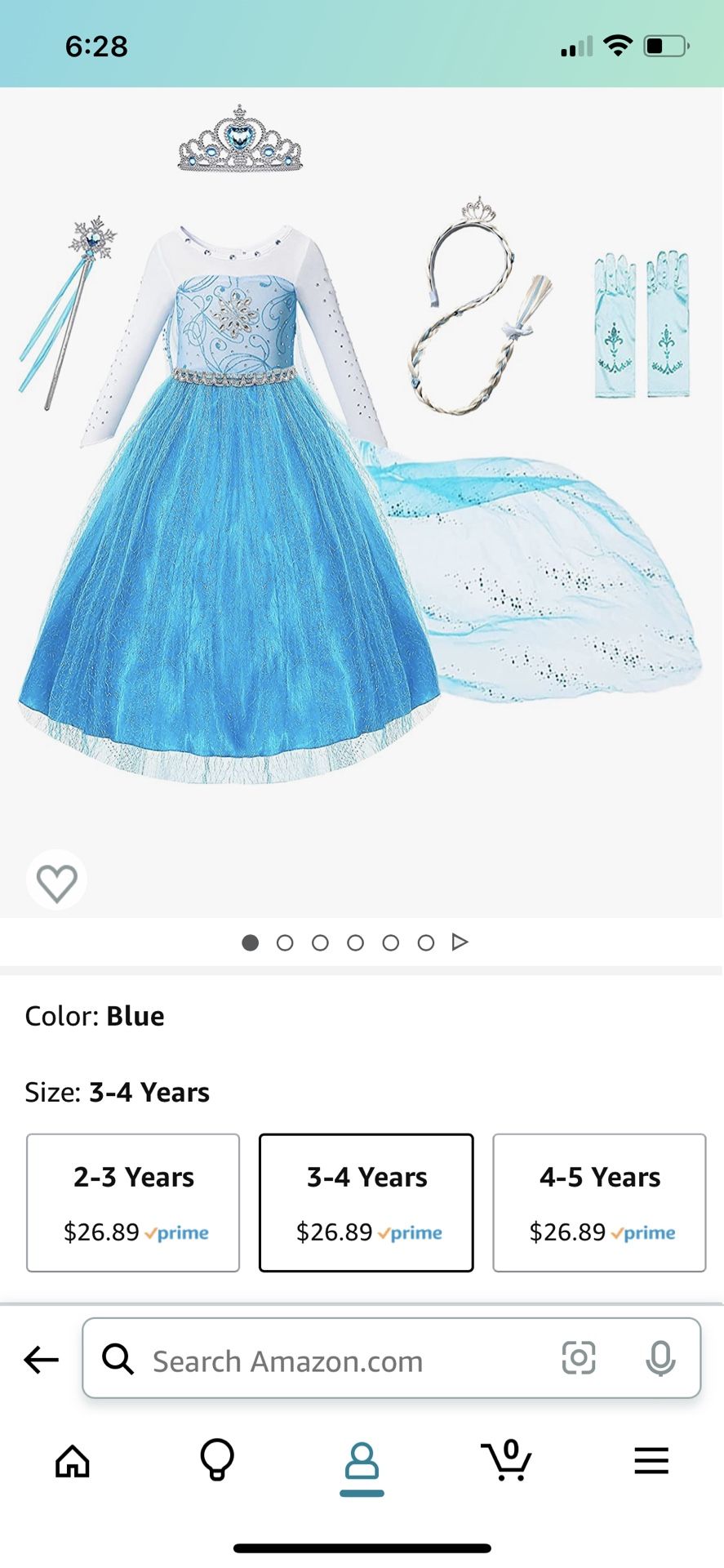 Elsa Dress With Accessories