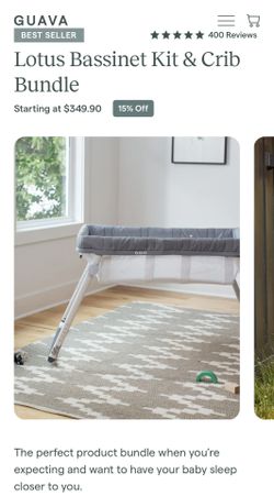Lotus bassinet kit & crib bundle sales