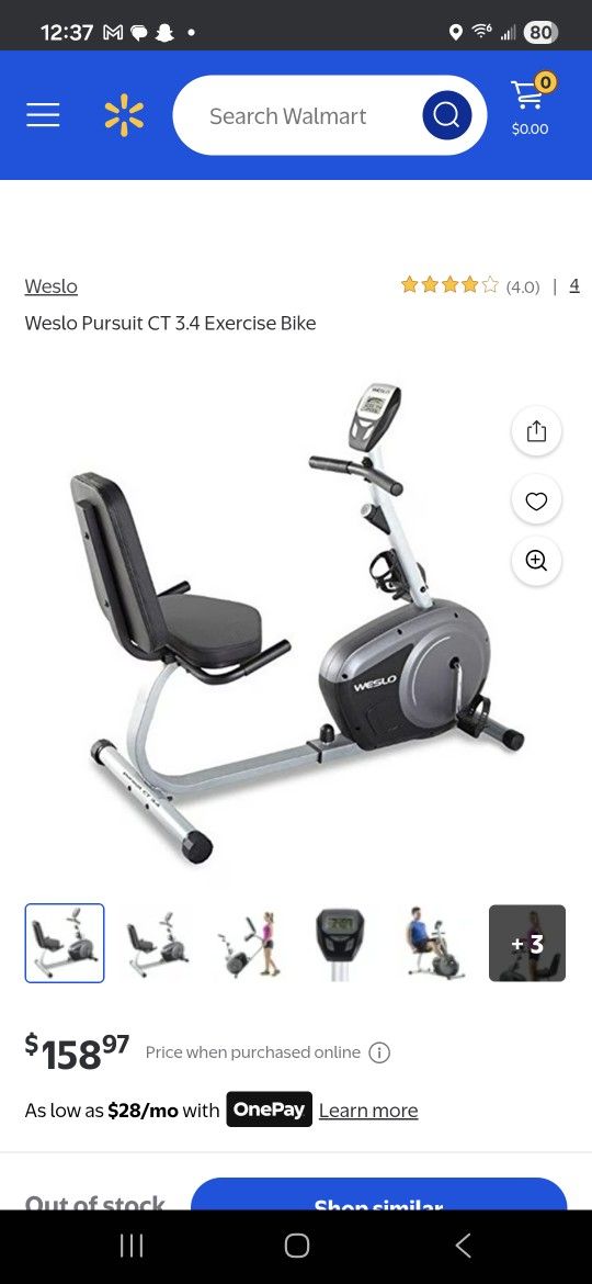 Y/S 11/22/2025 Exercise Bike Like New  