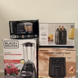 Kitchen Appliances Bundle – Air Fryer, Kettle, Toaster & Blender
