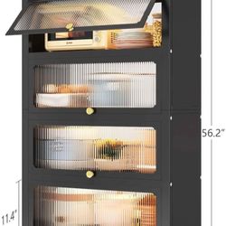 4 door ascent cabinet/ metal/ black, cream/ new open box with packing 👍👍