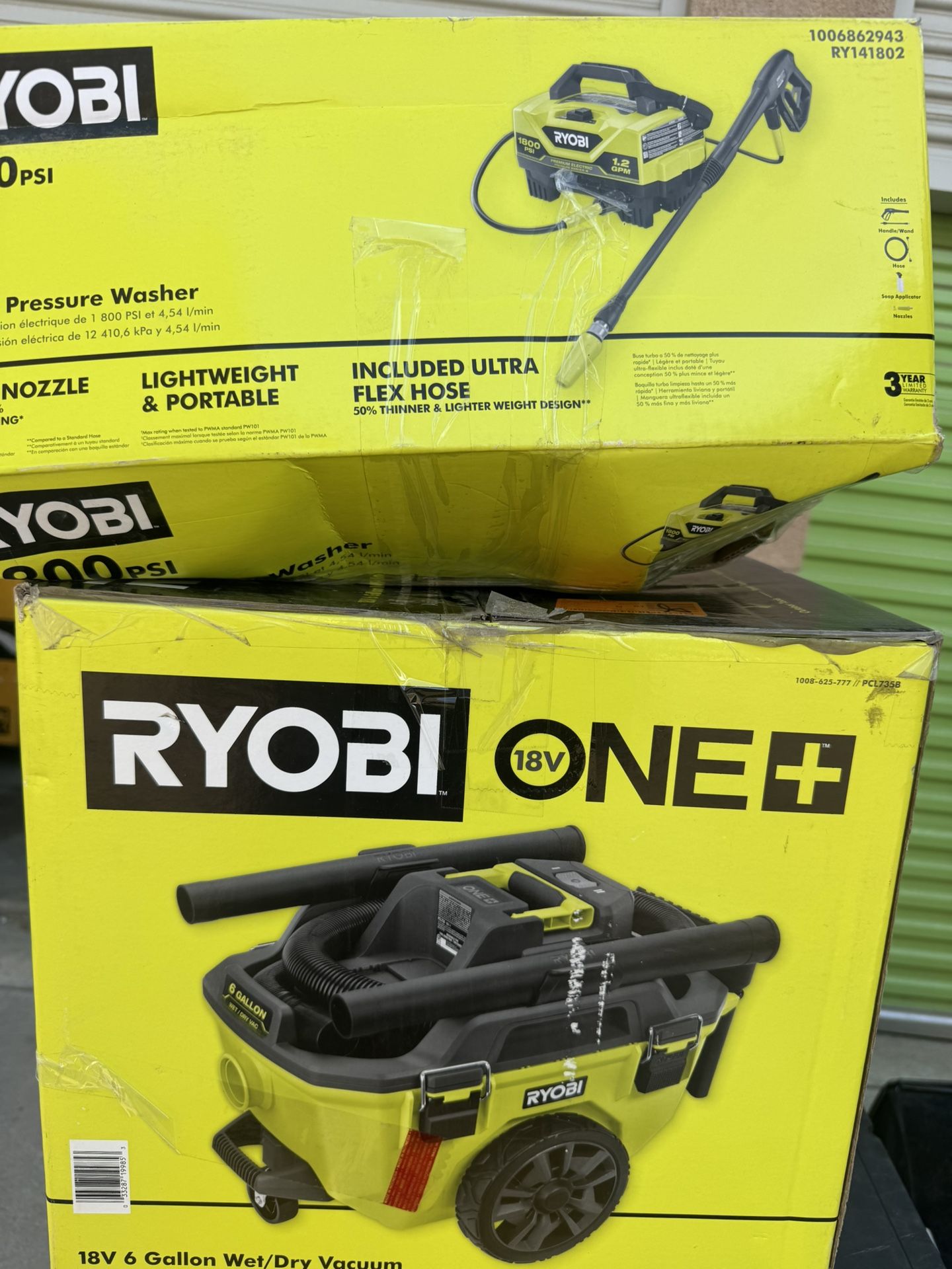 Ryobi Shop Vac Power Washer Combo
