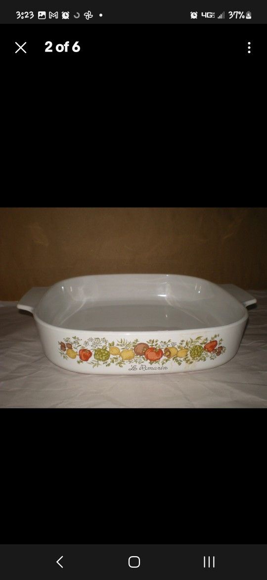 Vintage Corning Ware LE ROMARIN Casserole Dish Spice Of Life A-10-B Rare