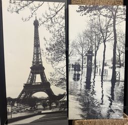 Set of 2 Paris Canvas Prints – Art In Motion – Black & White Photography