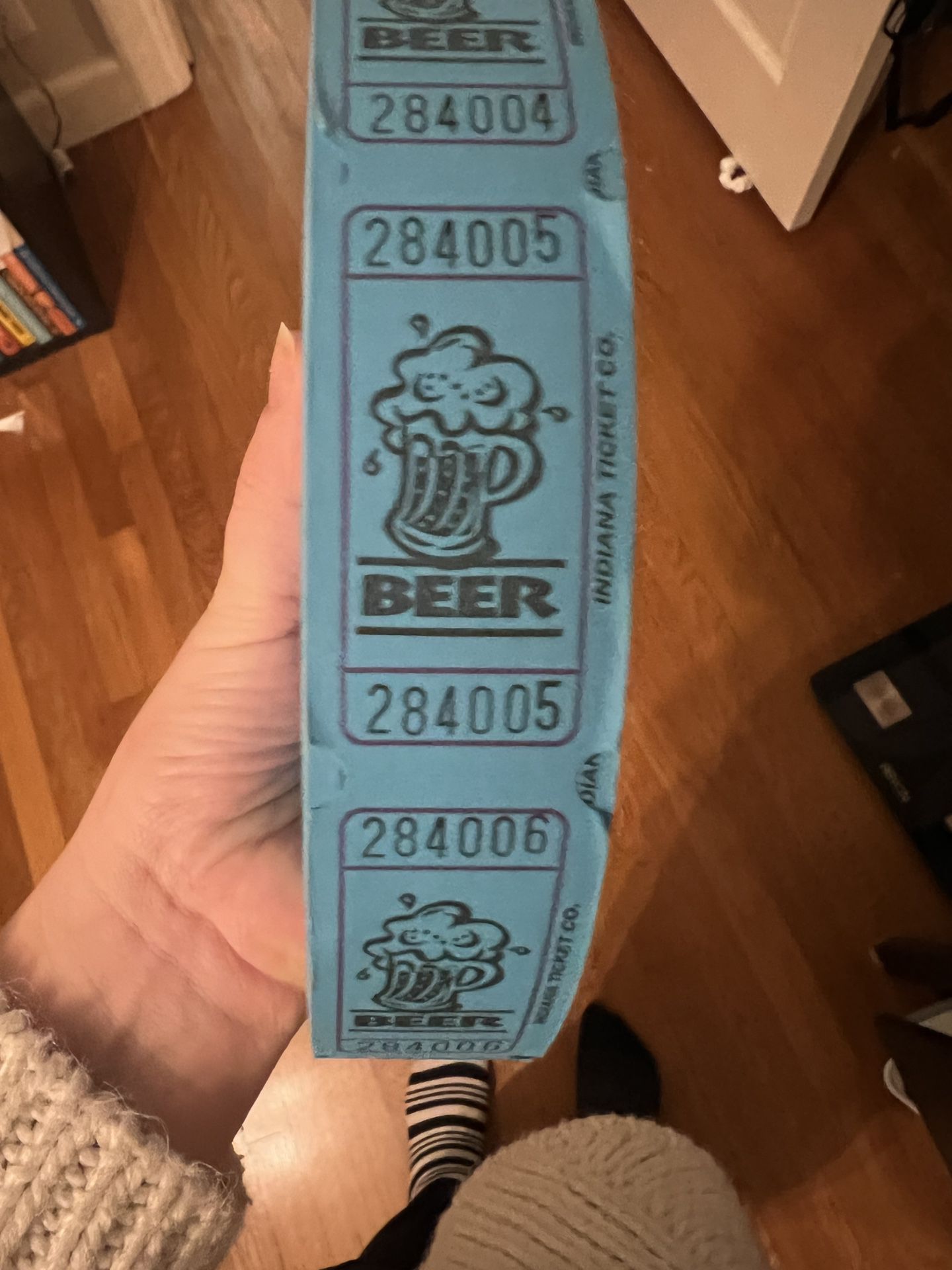 Roll Of 2000 Beer Drink Raffle Tickets