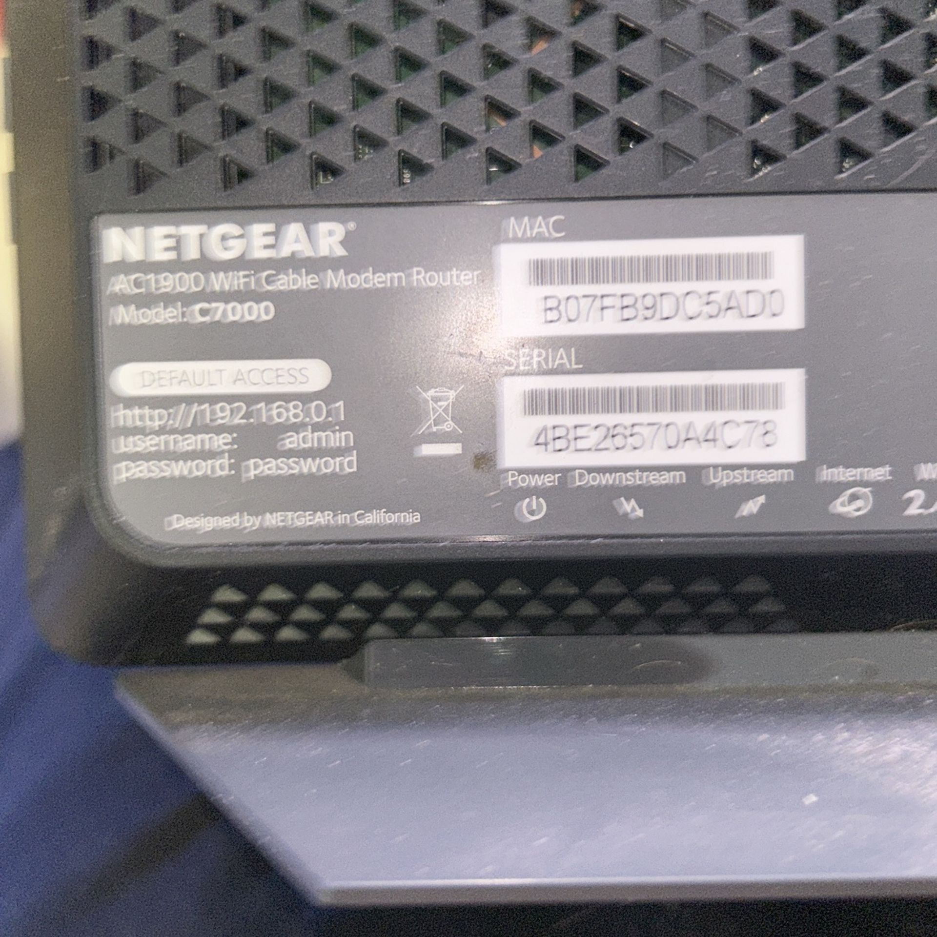 Netgear C7000 Cable Modem Router