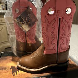 Old West Pink Toddler Boots Size 9.0