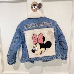 Zara Minnie Mouse Sherpa Jean Jacket Toddler