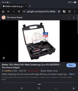 (New) weller  140/100 watt soldering iron with brand new extra tips