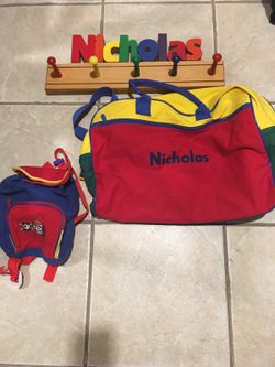 Rack, bag, and little back pack for a Nicholas