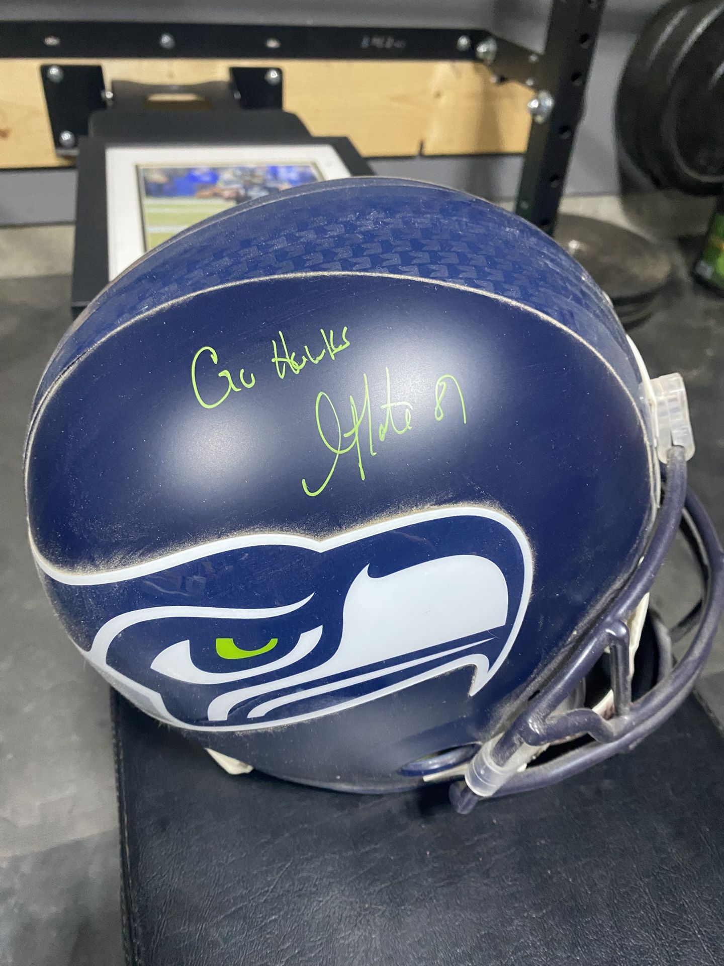 Golden Tate Signed Seahawks Full Size Helmet