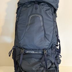 Osprey Atmos AG 65L Backpack- Blue