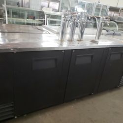 Used True 90"L Draft Keg Refrigeration