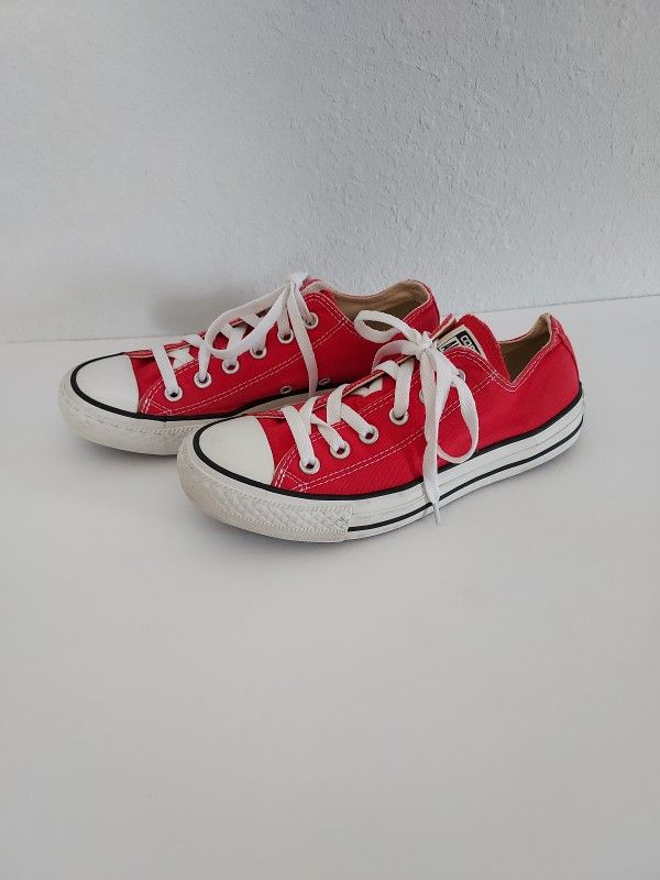 Converse Shoes Chuck Taylor All Star Red/White Sneakers Womens 8 Men's 6