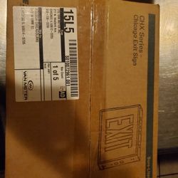 CHX White LED Steel Exit Signs(brand New)