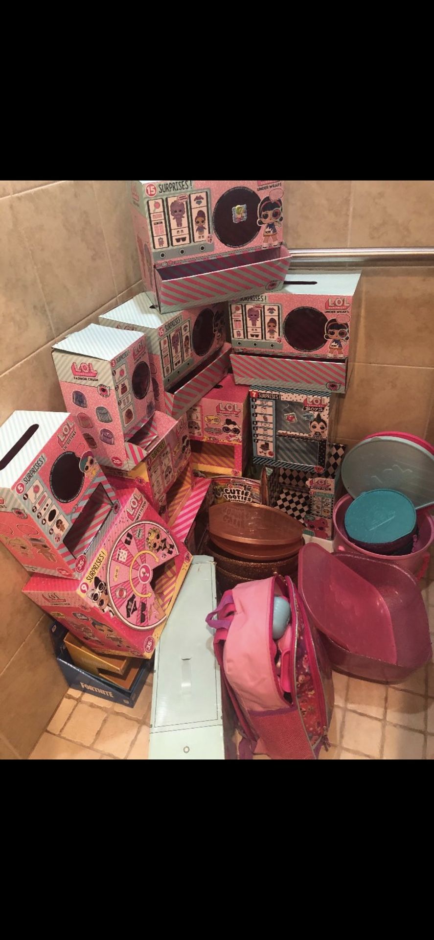 LOL Dolls Boxes And Containers and Fortnite Boxes 