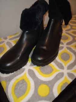 Italian Leather Faux Fur Lined Boots