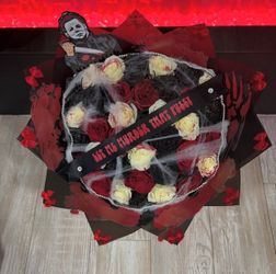Halloween Horror Theme Rose Bouquet