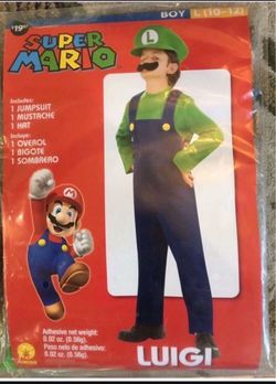 Halloween Costume-Luigi. Size L(10-12)