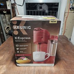 Keurig K-Express Essentials Red Single-Serve K-Cup Pod Coffee Maker