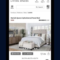 Queen Bedframe Living Spaces 