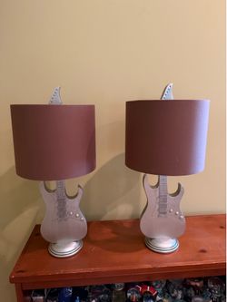 Pottery Barn Teen Guitar Table Lamp - 27" Tall