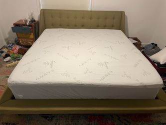 King size bed and mattress.