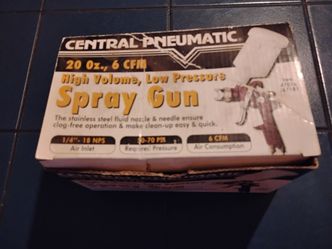 Central Pneumatic HVLP Spray Gun 20 Oz 6 CFM