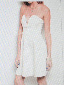 Strapless white dress