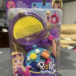 MATTEL POLLY POCKET CLIP & COMB POOL COMPACT - NEW