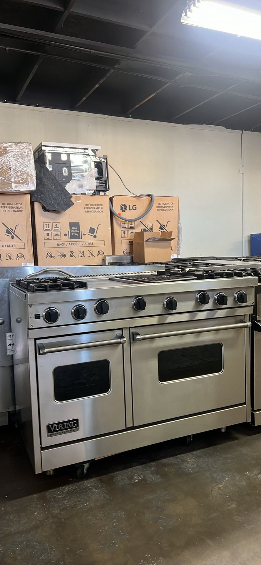 Viking 48”Wide All Gas Range Stove Stainless Steel With Griddle And Grill