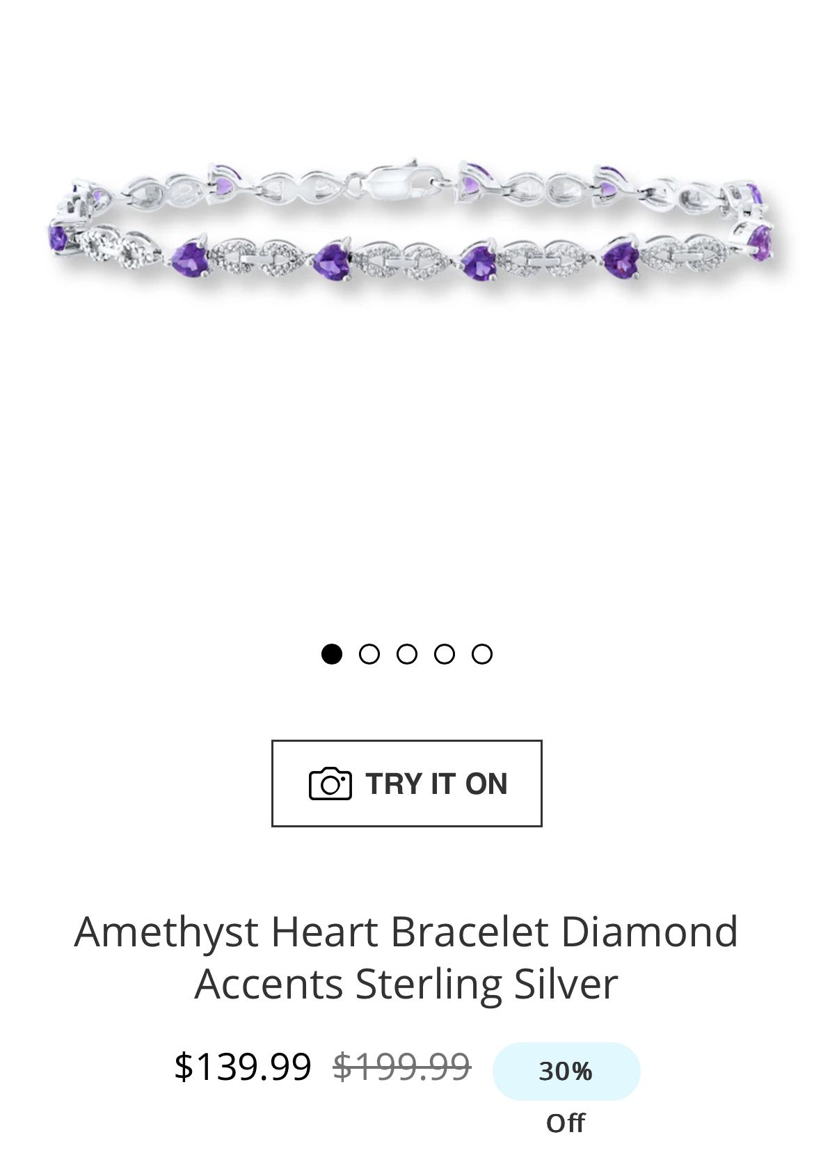 Purple Heart Studded Bracelet
