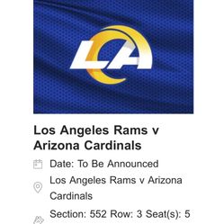 50 Dollars Per Ticket Rams Vs Cardinals 