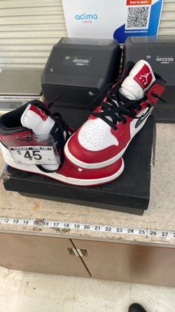 Air Jordan 1 Mid Sneakers Red White Black