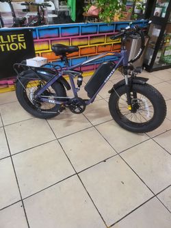ESKUTE M300 Electric Bike for Adults, Full Suspension Fat Tire Mountain Ebike, 48V 20.8Ah Removable Battery, 750W Motor, Up to 28MPH, 80 Miles