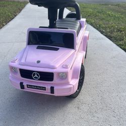Mercedes G-Wag Push Car - Baby Pink